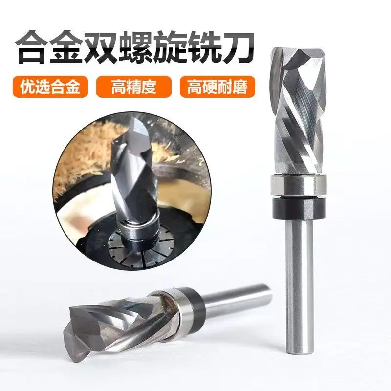 Cnc Router Bits com Flush de Compressão Liga de Carboneto Sólido Ultra-perfomance Resistente Pol mm Shank