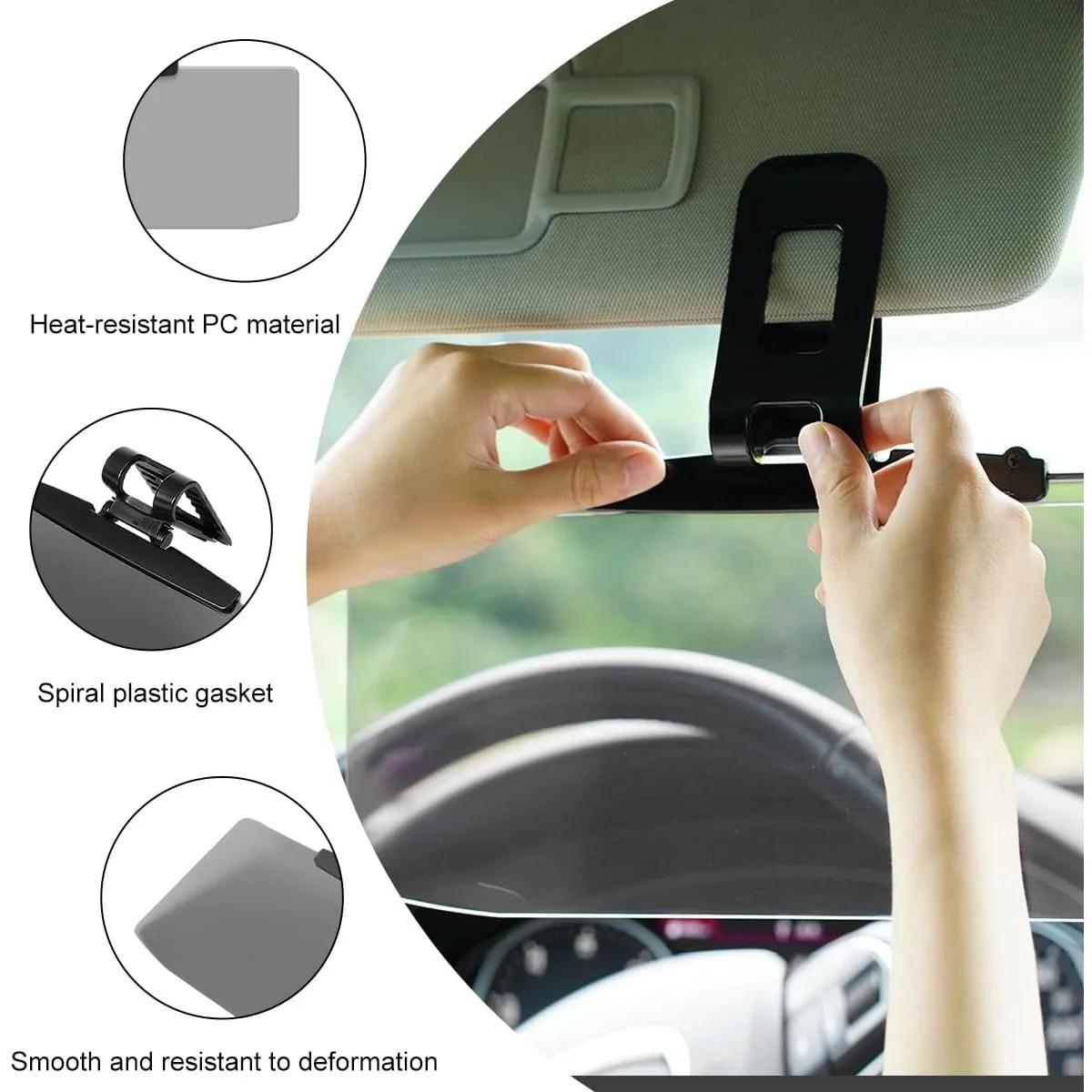 Safety Driving Day and Night Sun protection Anti-Dazzle Car Sun Visor Sun Shade UV Blocking Blocker Polarized Sunshade HD Vision