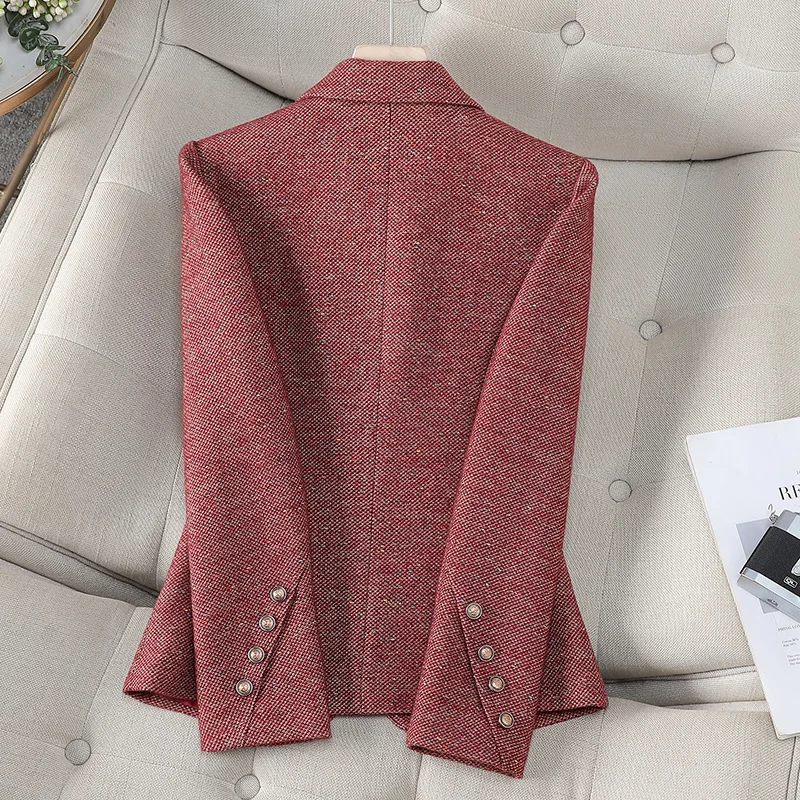 Senhoras do escritório blazer jaqueta feminina manga longa único botão feminino negócios trabalho wear fino casaco formal primavera outono outerwear
