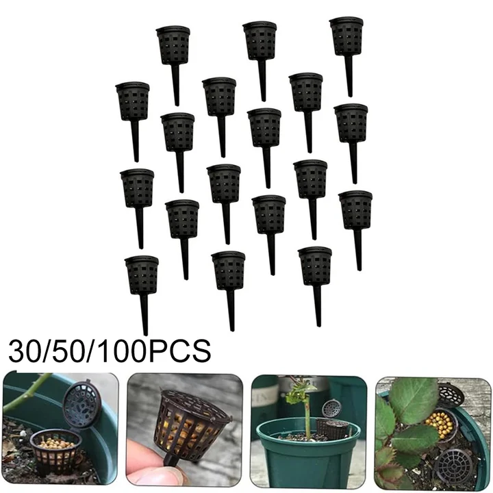 Plant Fertilizer Baskets With Lid Orchid Cultivate Park Root Nursery Pots Bonsai Portable Automatic Fertilizer Pot Box