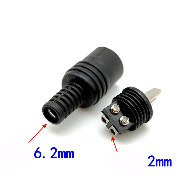 1piece 2-pin DIN speaker cable plug male and female power signal audio adapter mini accessory DIN plug screw terminal connector