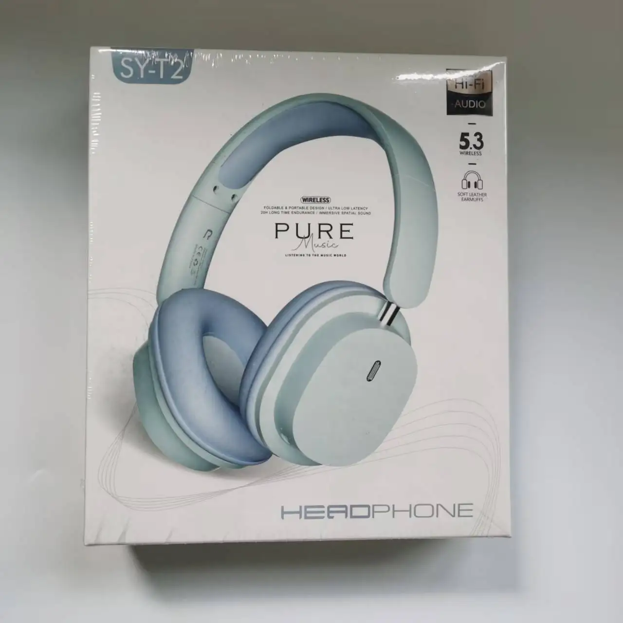Over Ear Wireless Headphones Bluetooth 5.3 Earphones Foldable Headset 40mm Dynamic Driver 60-hour Battery Life for Music & Call