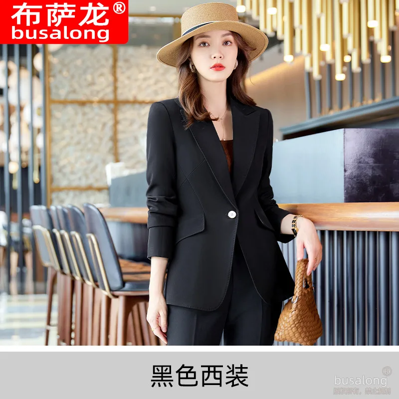 Ensemble de costume pour femmes automne coupe ajustée élégant vêtements professionnels ventes Office4SStore hôtel gestionnaire costume vêtements de travail professionnel