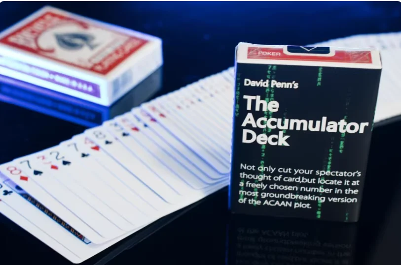 Baralho de acumulador David Penn - Truque automático de empilhamento de cartas para leitura mental, mentalismo e magia de close-up