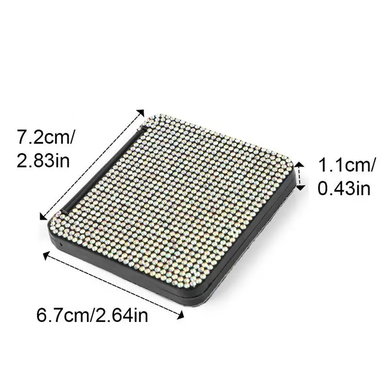 Składane lusterko do makijażu Ręczne lusterko do makijażu z kryształkami Małe kompaktowe lusterko Ręczne lusterko do torebki Lusterka kosmetyczne do makijażu