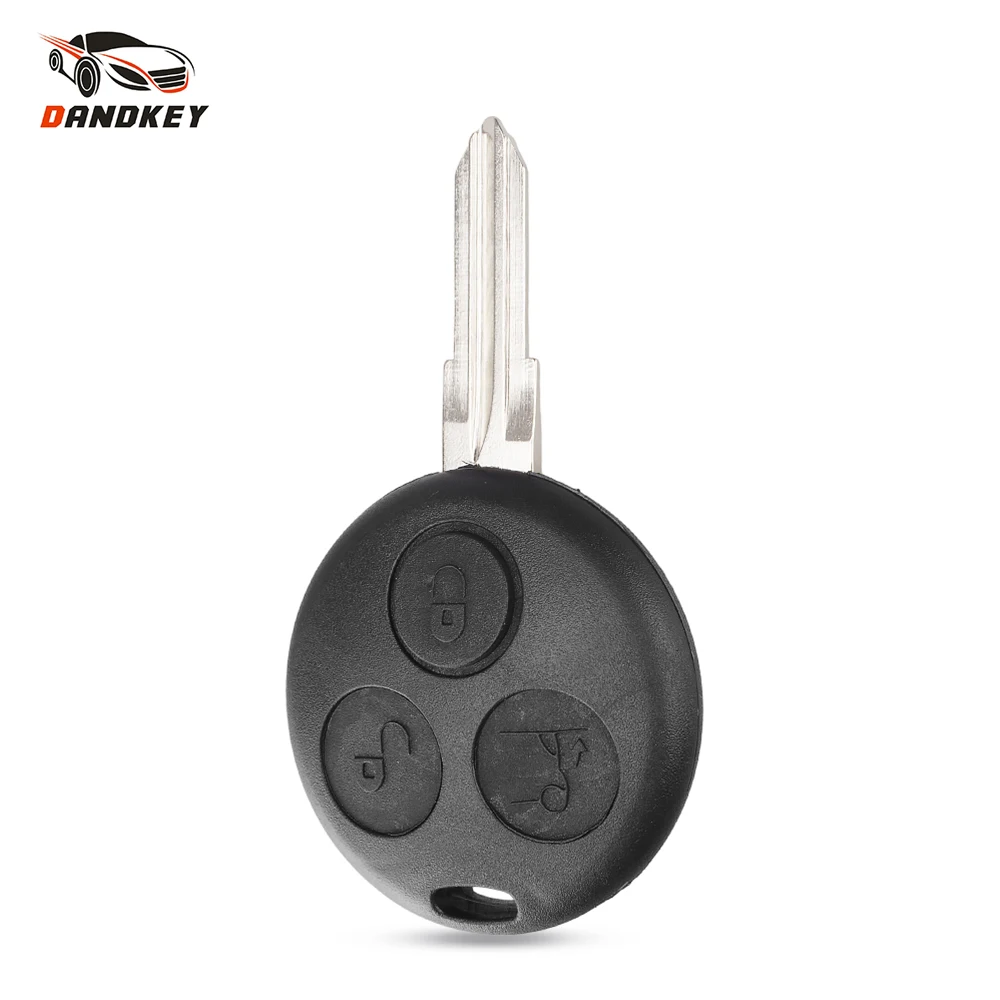 Dandkey For Mercedes-Benz Smart 1998-2006 Fortwo Passion Roadster City Coupe Crossblade Cabrio 3 Buttons Remote Key Shell Case