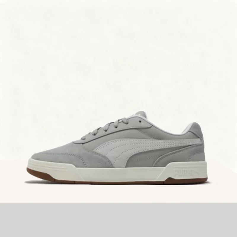 

Мужские низкие кроссовки PUMA C-Skate: стильные, легкие, дышащие, прочные и амортизирующие, в серо-белом цвете 403145-02