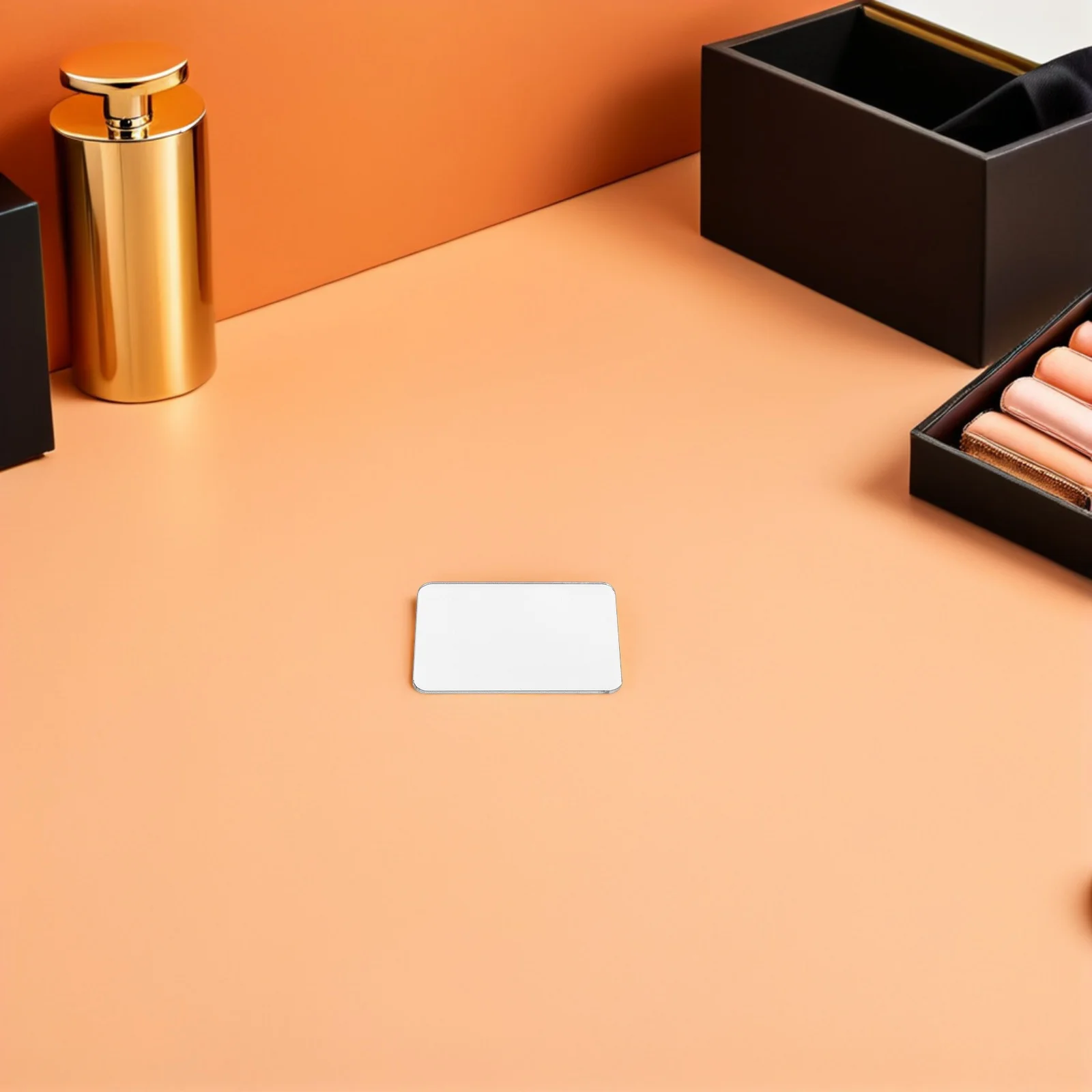 

6Pcs Acrylic Makeup Mirror Sticker Peel Stick Self Adhesive for Smartphone Case Phone Back Mirror Decal for Travel Office