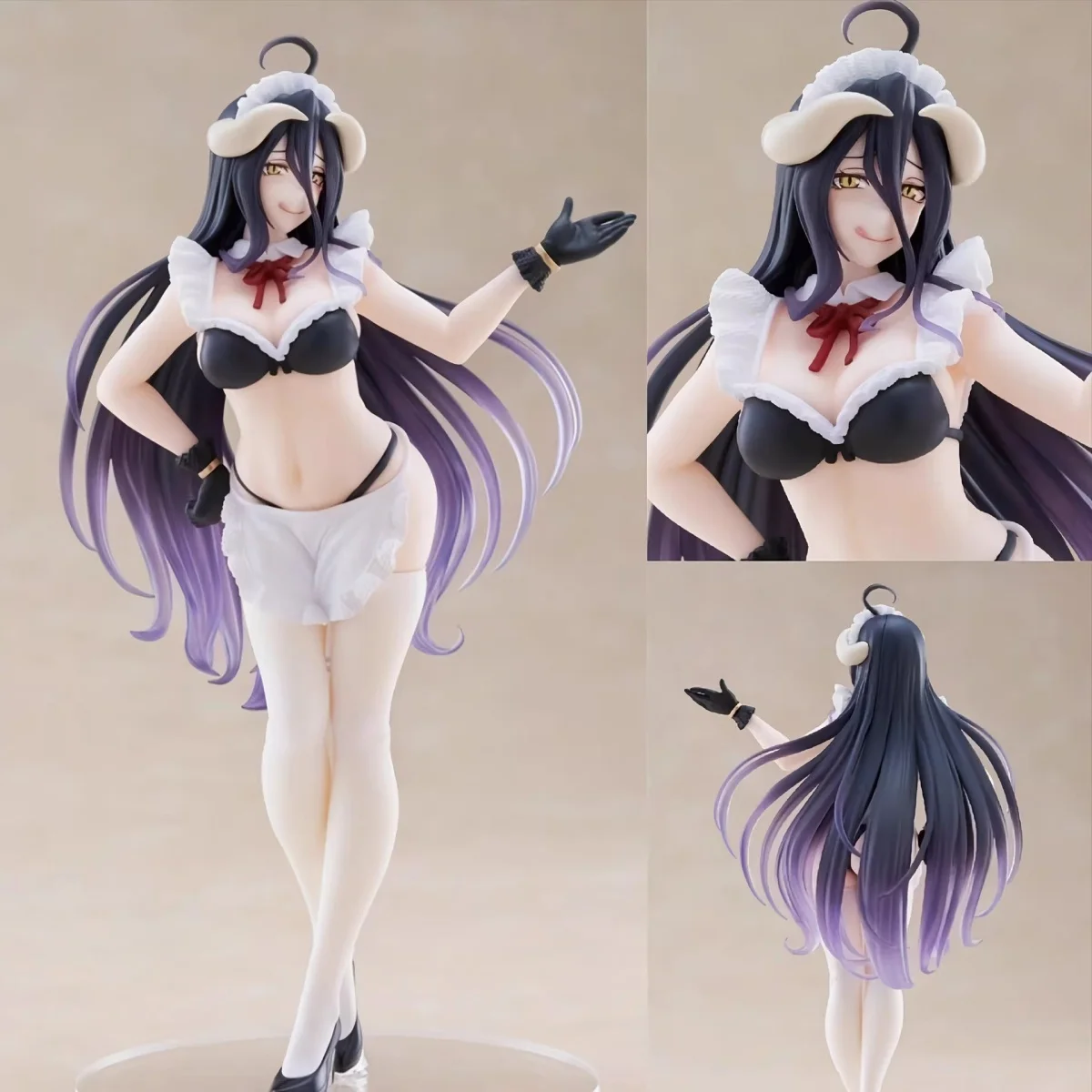 Figura de Anime Albedo Overlord, Chica Hermosa, Modelo de PVC, Juguete, Decoración para Escritorio, Coche, PC, Adorno, Regalo para Fans, 5 vendidos
