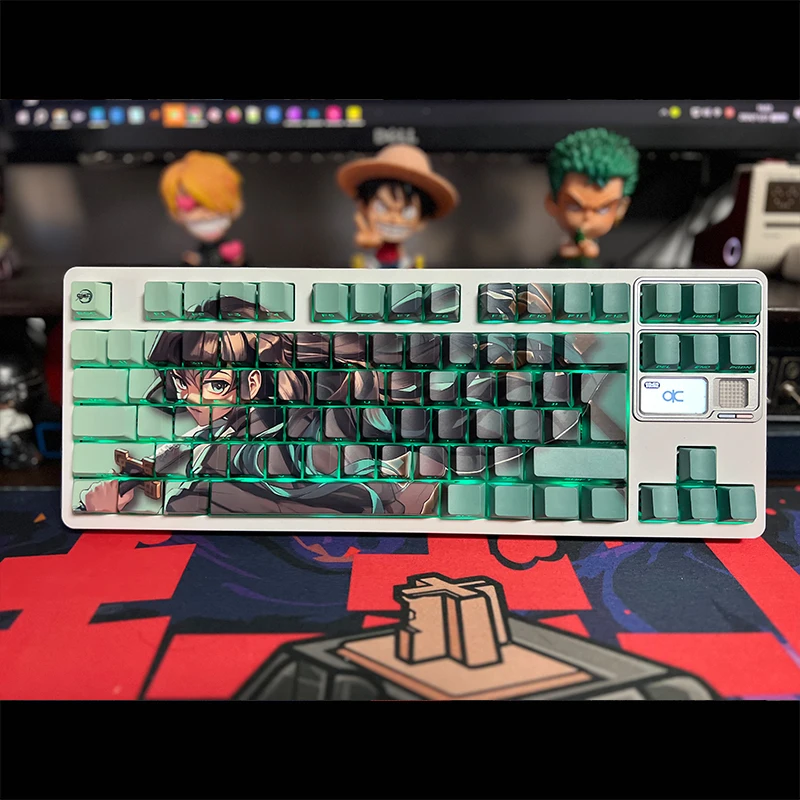 

128 Keys Demon Slayer Keycaps Anime Game Chreey Sublimation PBT Custom Key Caps for Made68 Mad68 Wooting 60 Mechanical Keyboard