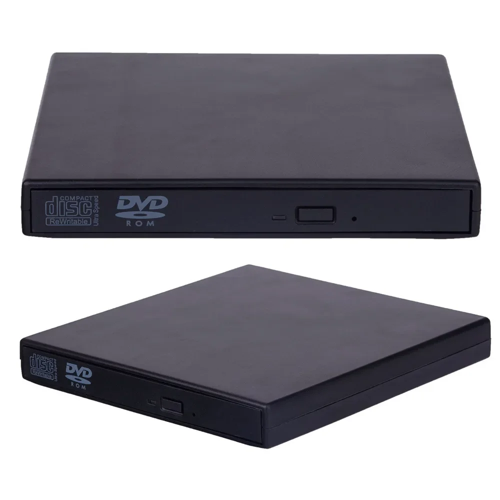 Slim External Optical Drive USB 2.0 DVD Combo DVD ROM Player CD-RW Burner Writer Plug and Play For Macbook Laptop Desktop PC