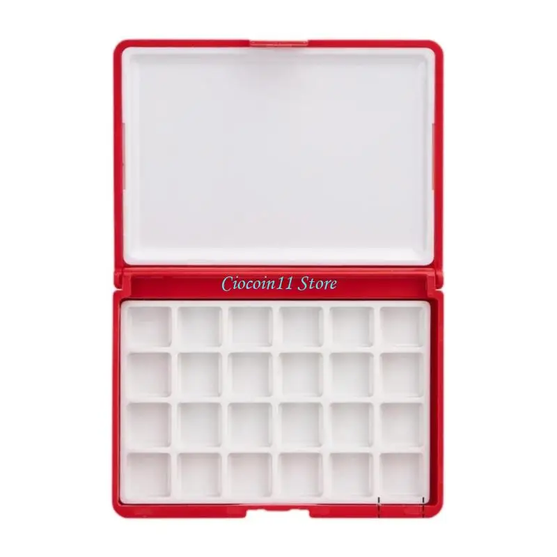 Y1UB Travel Art Case with 24 Slots, ABS Paint Storage, and Removable Pans
