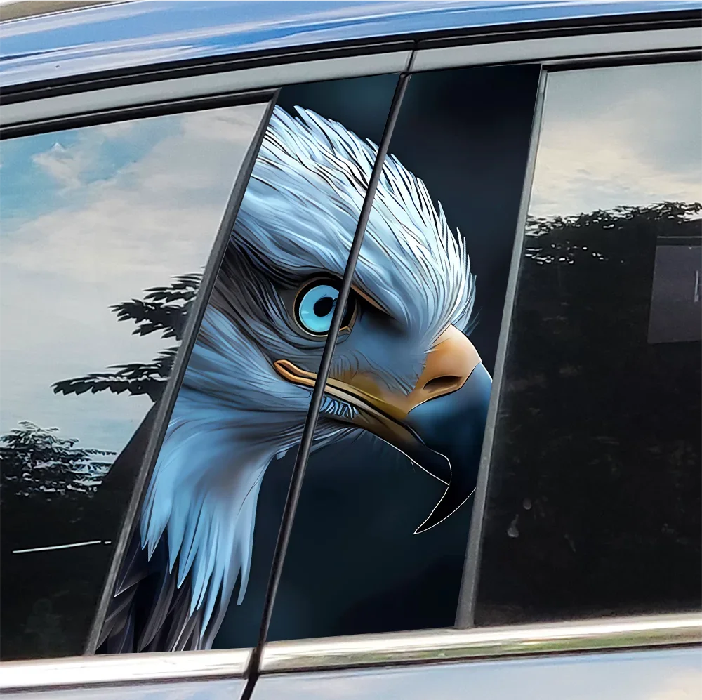 

Animals Cool Eagle Car Stickers Waterproof Auto B-pillar Protective Decor Cover Scratches Universal Vehicle Decal Accessories