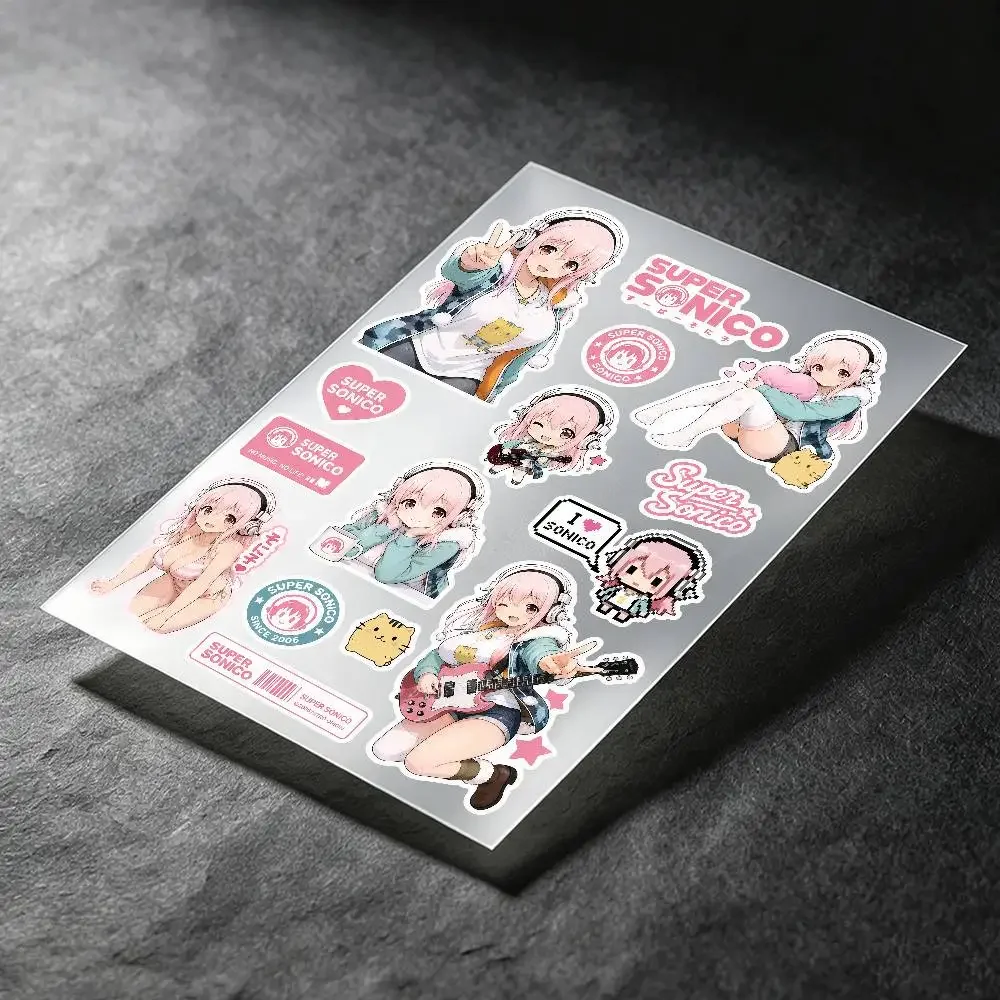 Cute Anime Characters SUPER SONICO Stickers Auto Body Bumper Windows Motorcycle Laptop Walls Vinyl Decal Car Tuning Accessories