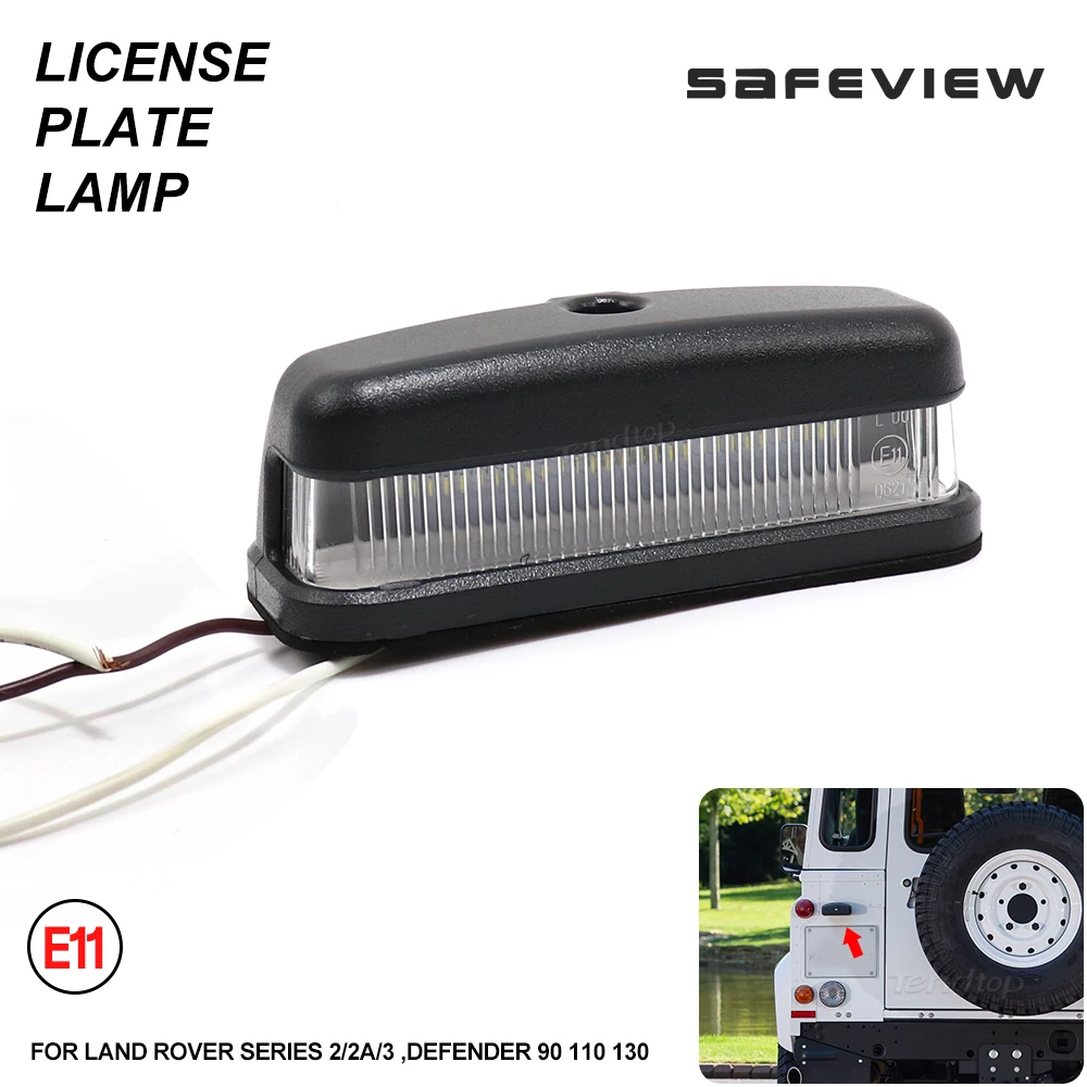 NO Error Canbus LED Number Plate Lamp For Land Rover Series 2/2A/3 Defender 90 110 130  White Full LED License Plate Light