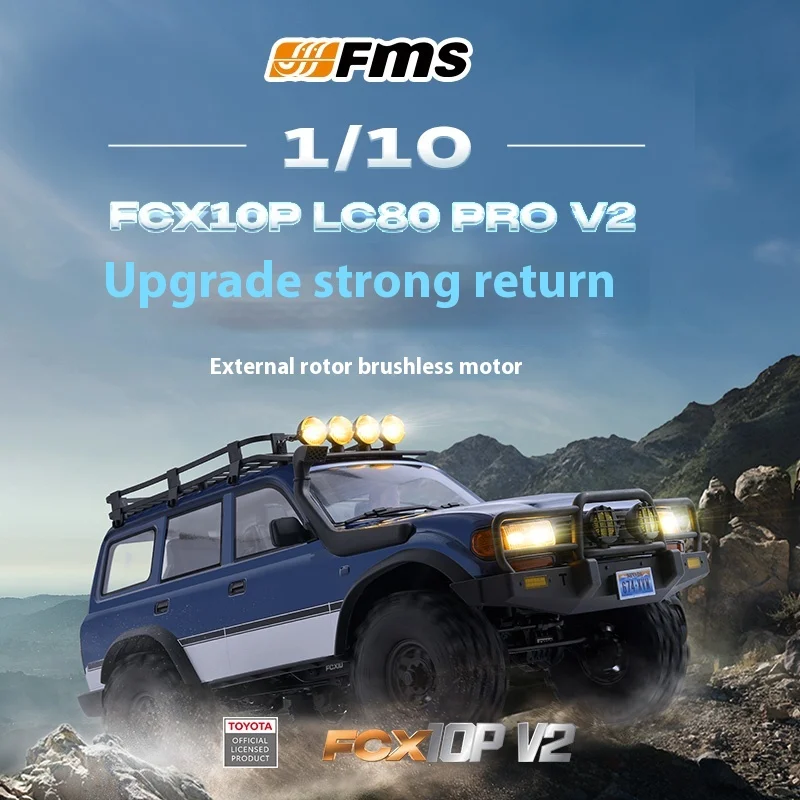 Fms 1:10 Lc80pro V2 ブラシレスクライミング Rc 車両 Fcx10 シミュレーションオフロードおもちゃ男の子のための高速と低速