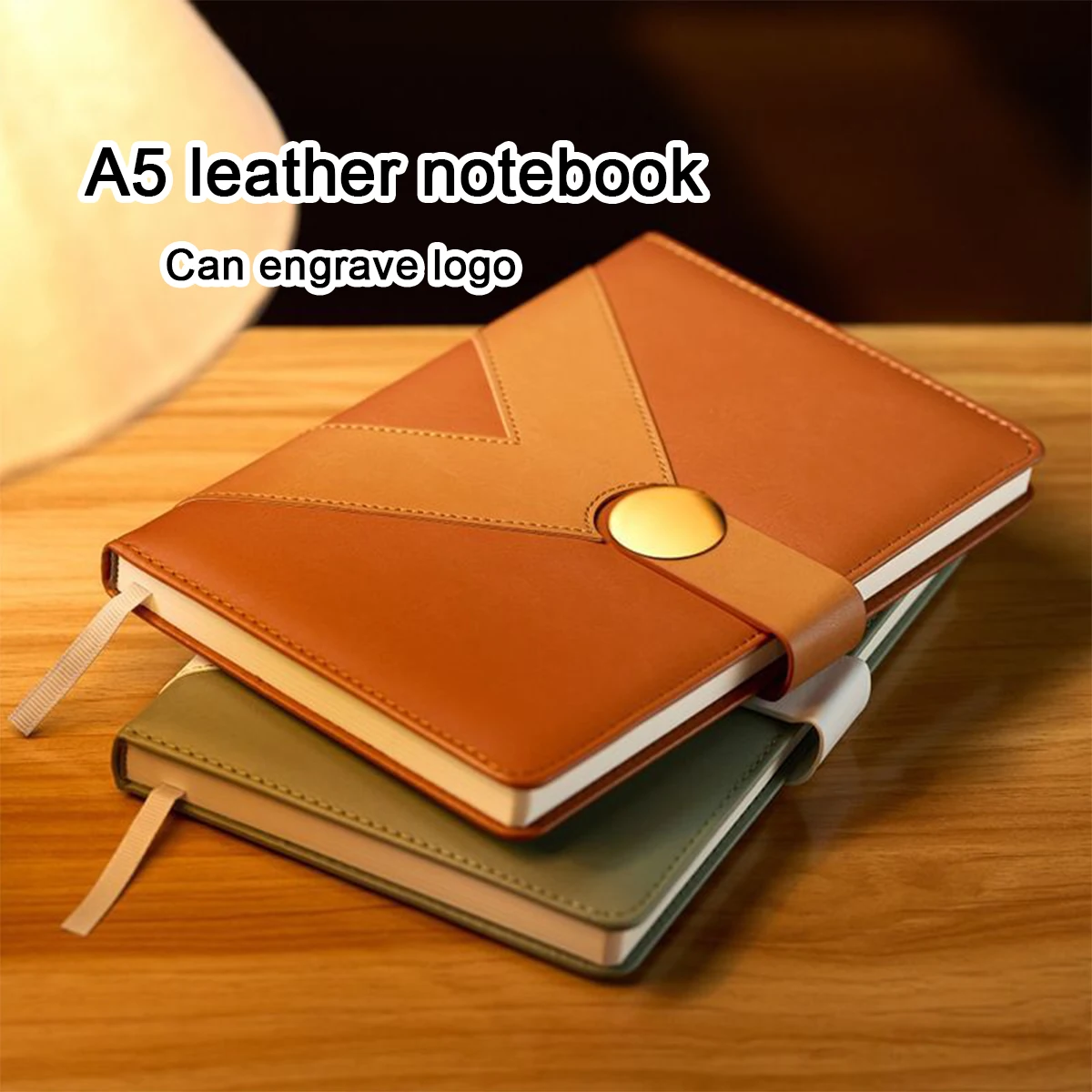 Leatherwork Logo - (Can Engrave Logo) A5 Thickened Business