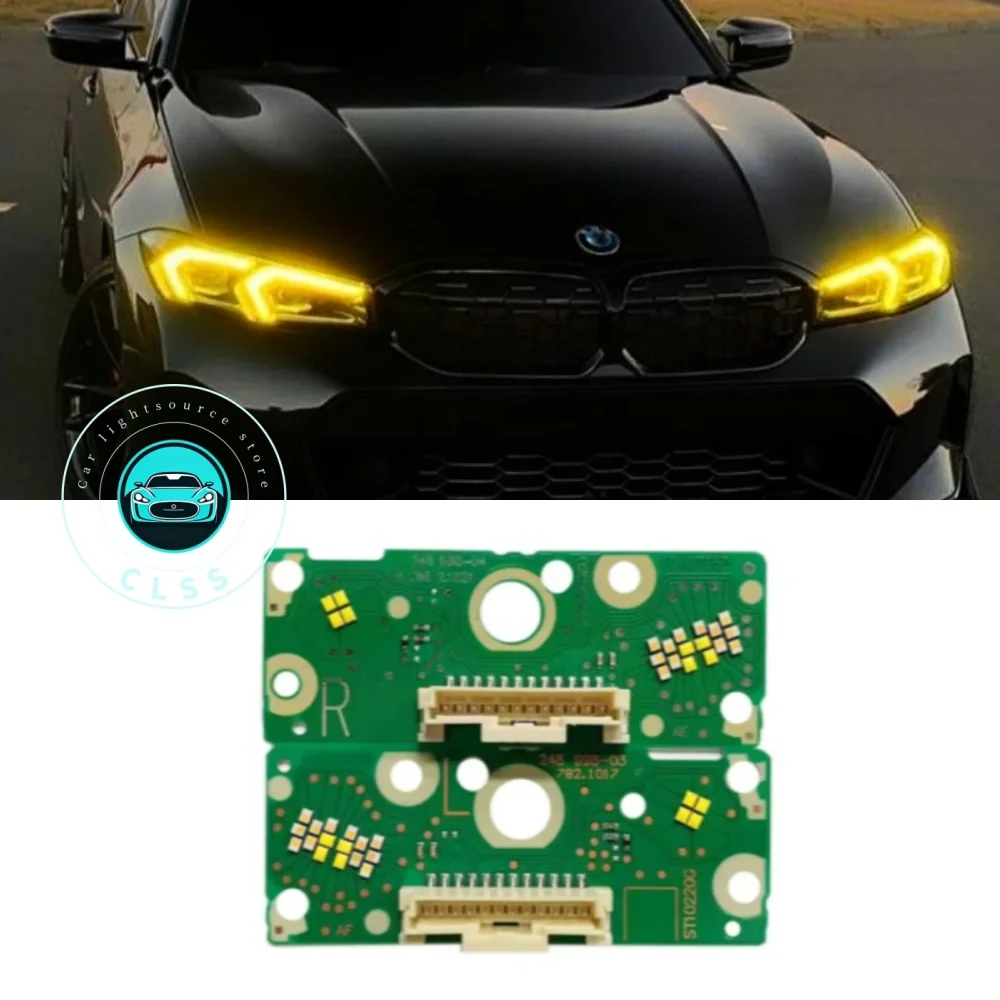 

Модуль светодиодных дневных ходовых огней Yellow Angel Eyes DRL для BMW G20 G21 2023 2024 гг., оранжевый, красный, янтарный, синий, модуль drl, обновление
