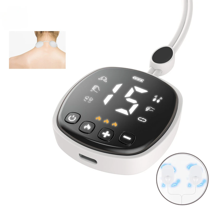 Smart EMS Neck Protector Pendant Hanging Neck Spine Massager SPA Massage Hot Compress Type-C for Shoulder and Hand  Heating TENS