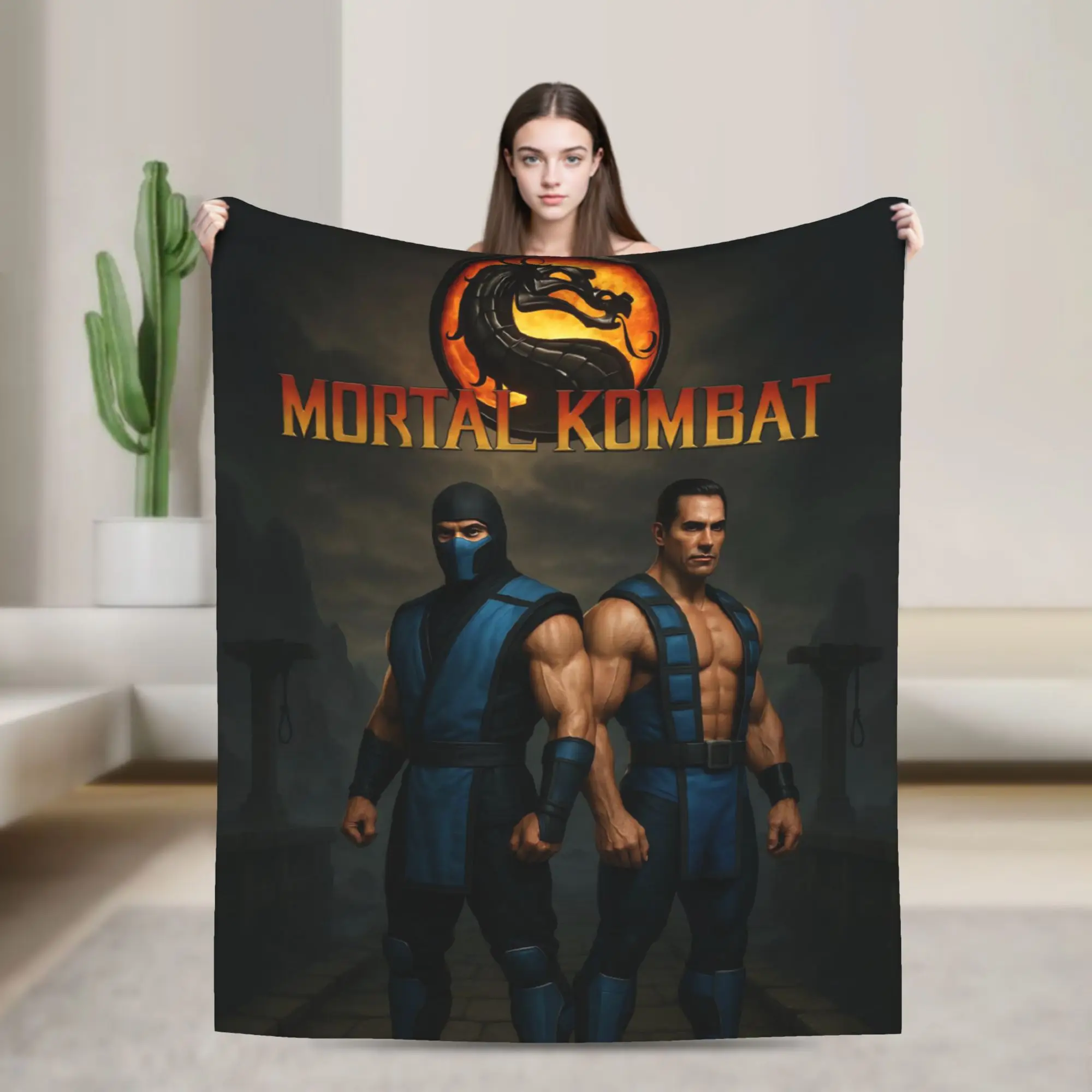Mortal Kombat II Moive 2026 Blanket Multiple Sizes Warm Cozy Fluffy  Throw Blankets for Couch Sofa and Bed