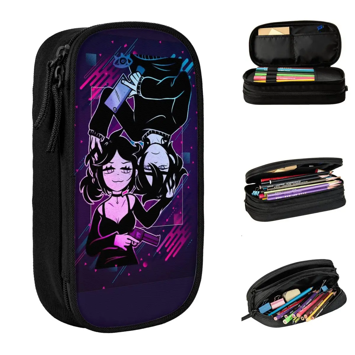 Cute Ashley And Andrew The Coffin Of Andy And Leyley Pencil Cases Pencil Pouch Pen Box for Student Big Capacity Bag