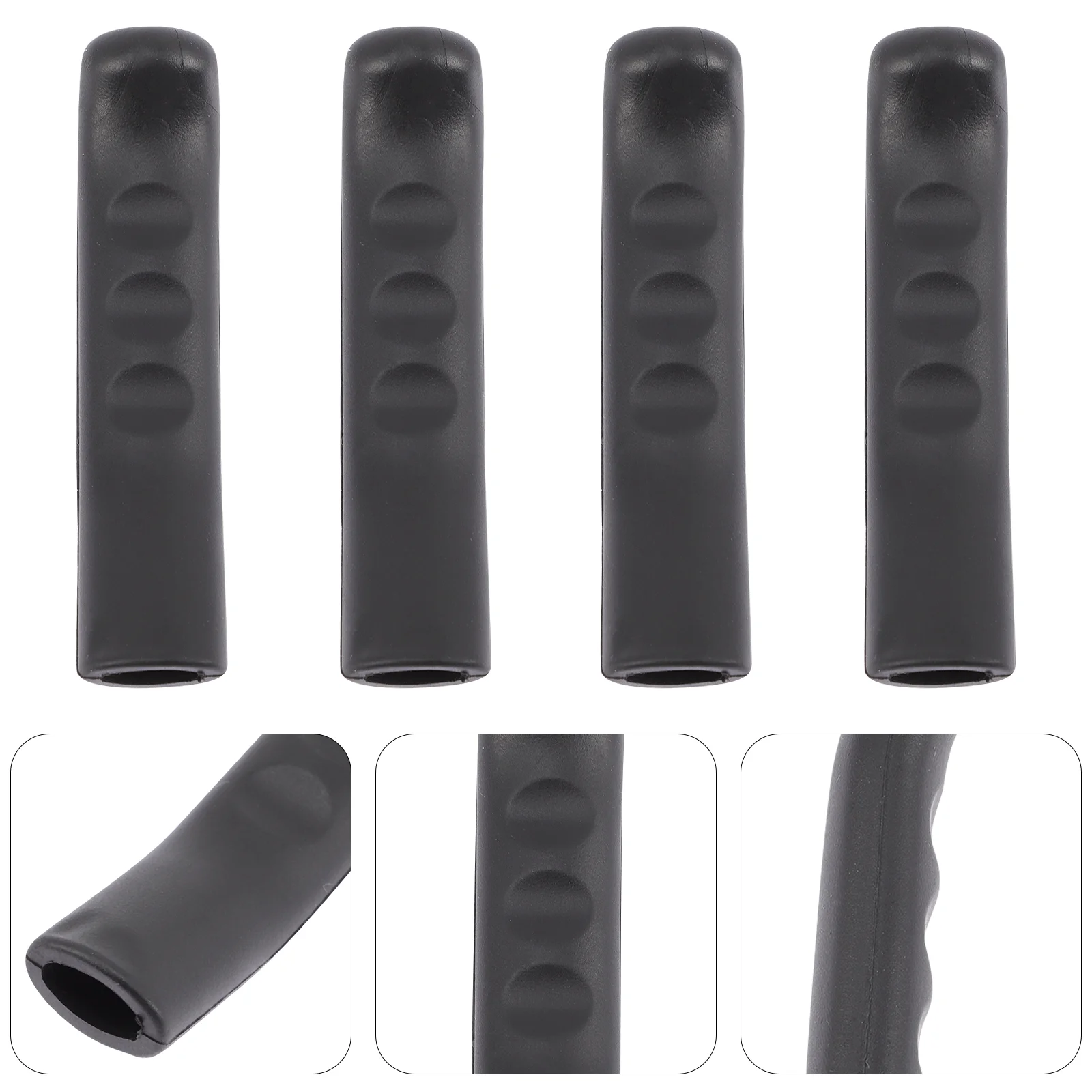 4 pçs alça de freio mangas caso da bicicleta alças silicone capa protetor preto criança barra