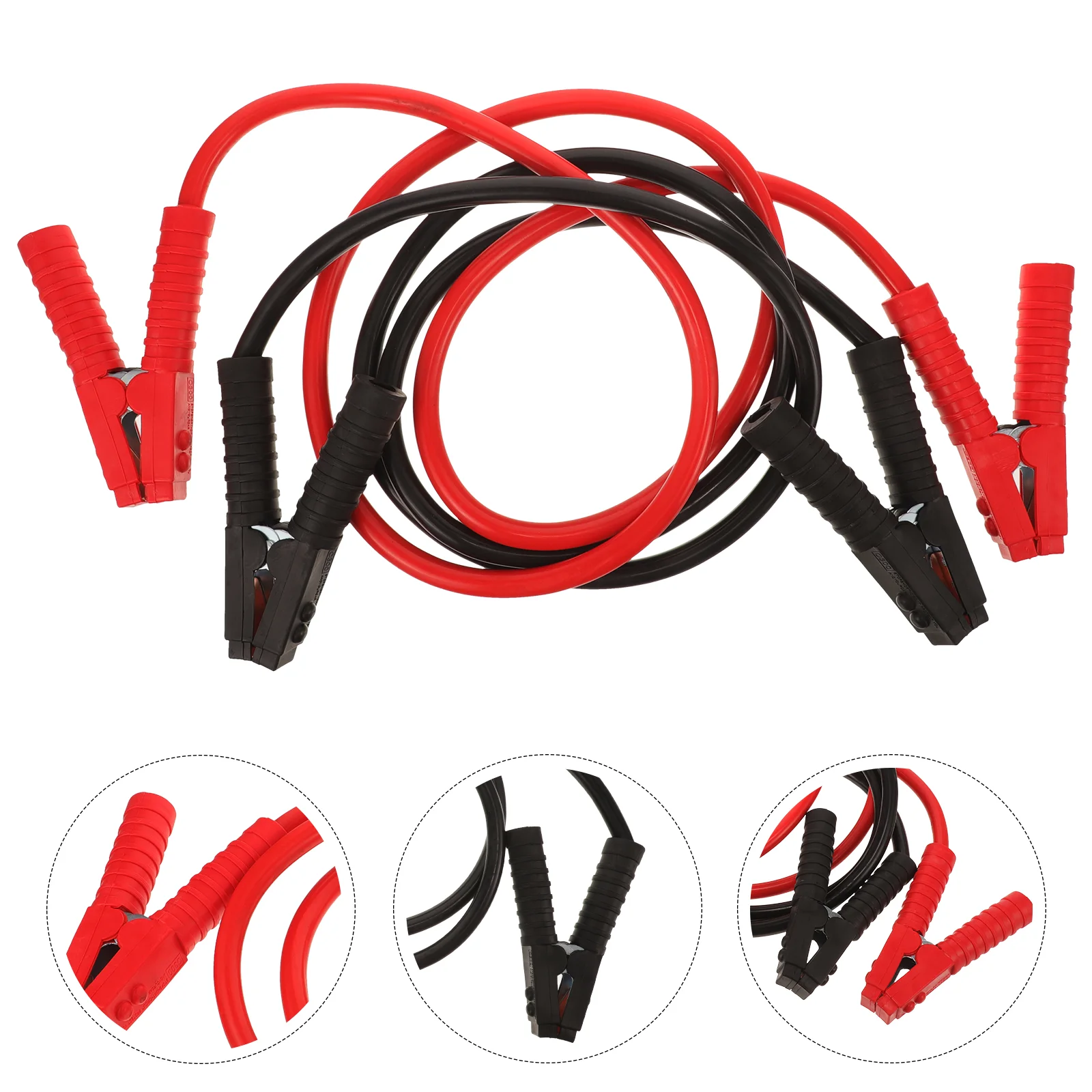 

2 Pcs Clamp Emergency Fire Wire Jumper Cable Car Cables for Starting Kit Suv Heavy Duty Booster Line