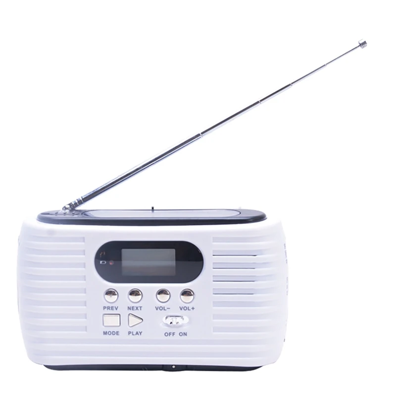 D323 rádio solar de manivela portátil multifuncional cartão tela led lanterna rádio para emergência ao ar livre