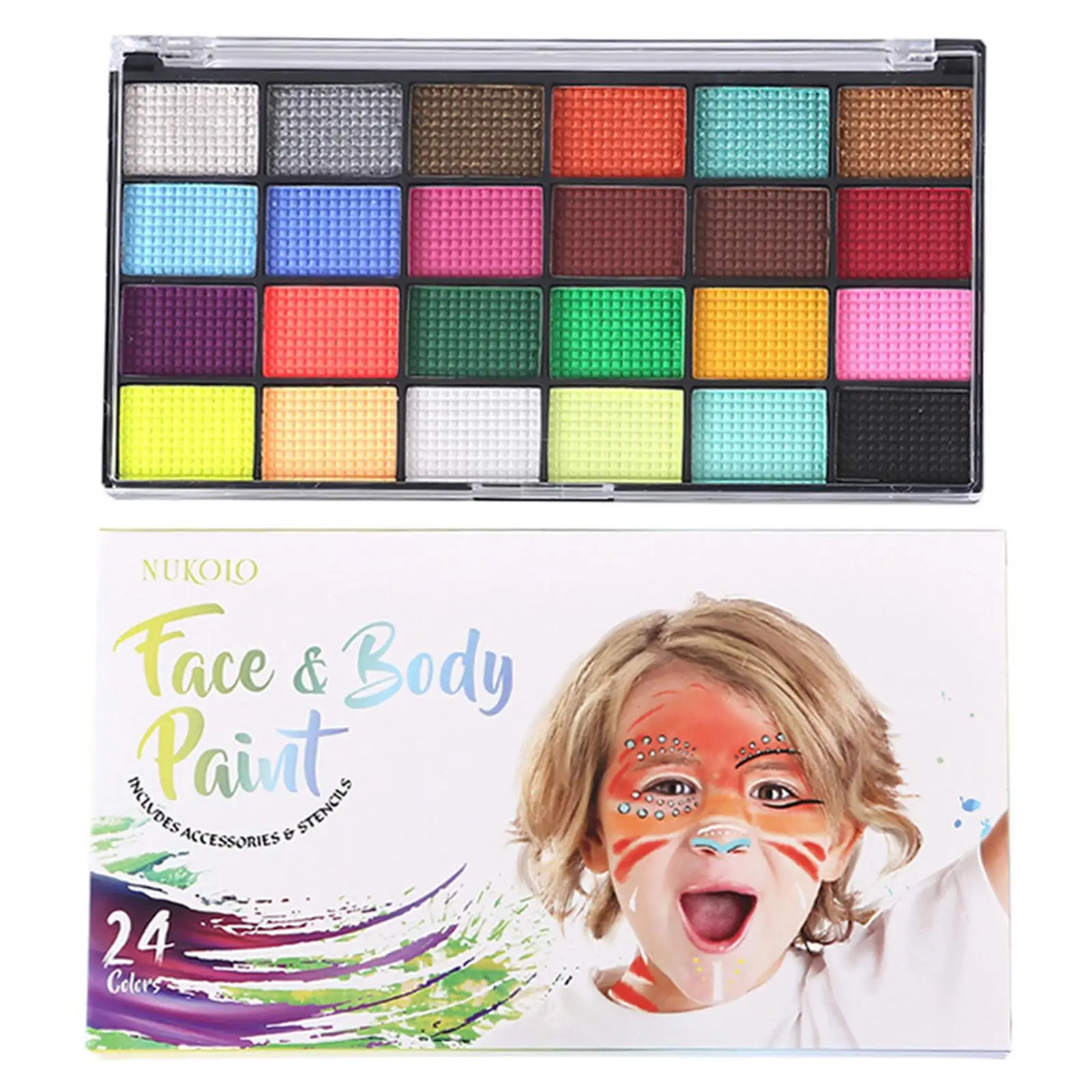 Face Body Paint Set Painting Palette Cosmetic Palette for Halloween Holiday