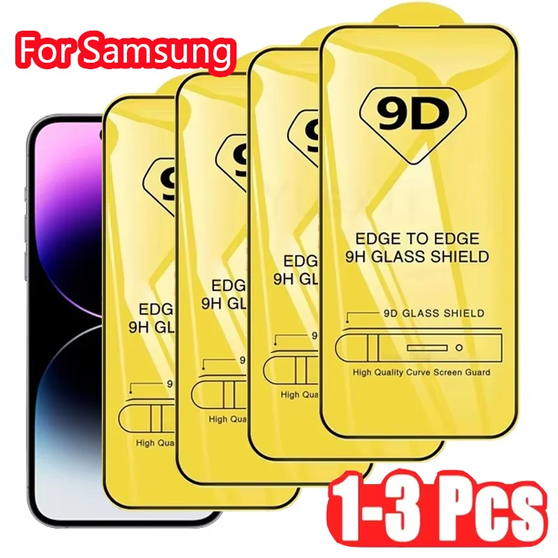 1-3Pcs 9D HD Screen Protector Für Samsung Galaxy S25 Ultra S24 FE S23 S22 A56 A55 Schutz gehärtetem Glas Filme A54 A36 A26 5G