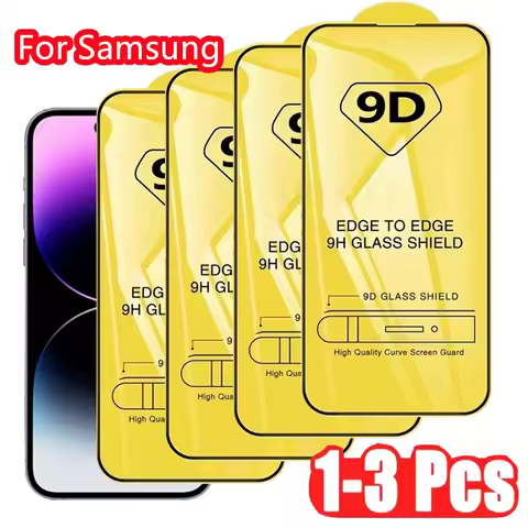 1-3Pcs 9D HD Screen Protector For Samsung Galaxy S25 Ultra S24 FE S23 S22 A56 A55 Protective Tempered Glass Films A54 A36 A26 5G
