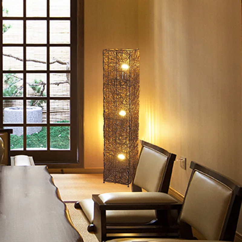 

New Chinese Floor Lamp Homestay Pastoral Lamp South East Asia Style