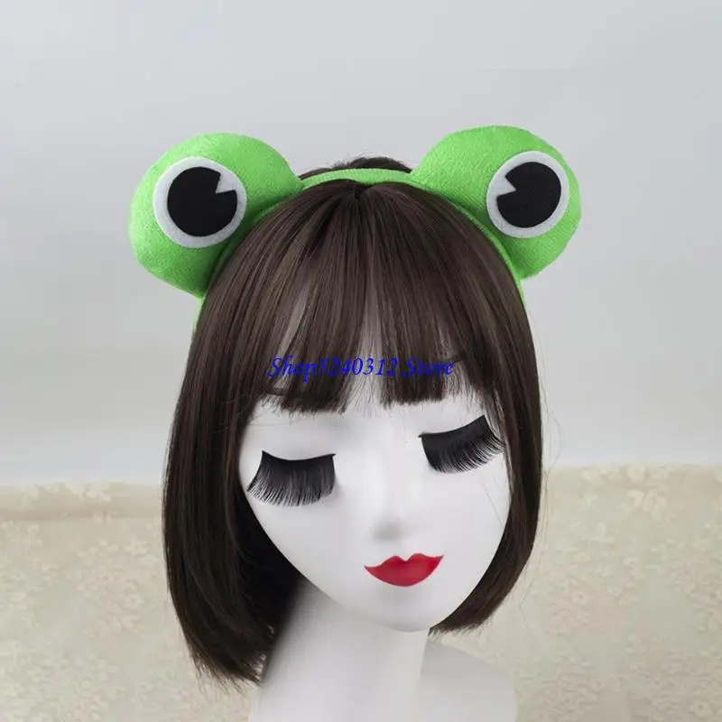634c Frogs Kostümzubehör Set Frogs Ohrstopf Stirnband Schwanz Bowtie Tier Kostüm Kostüm für Halloween Cosplay Party