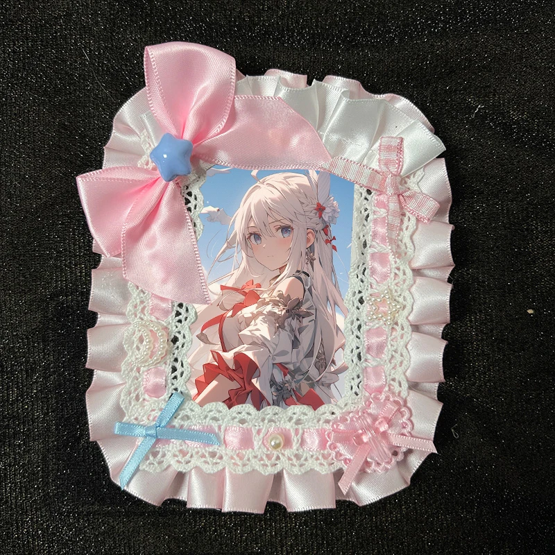 

Lolita Lace Handmade Id Card Holder Kpop Photocard Holder Cute Badge Holder Girls Card Case Idol Photo Display Case Protector