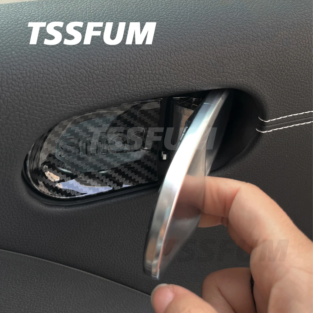 Newest For Mercedes Smart Elf #1 Car Door Handle Inner Door Bowl Decorative Modification ABS Stickers Car Interior Accessories