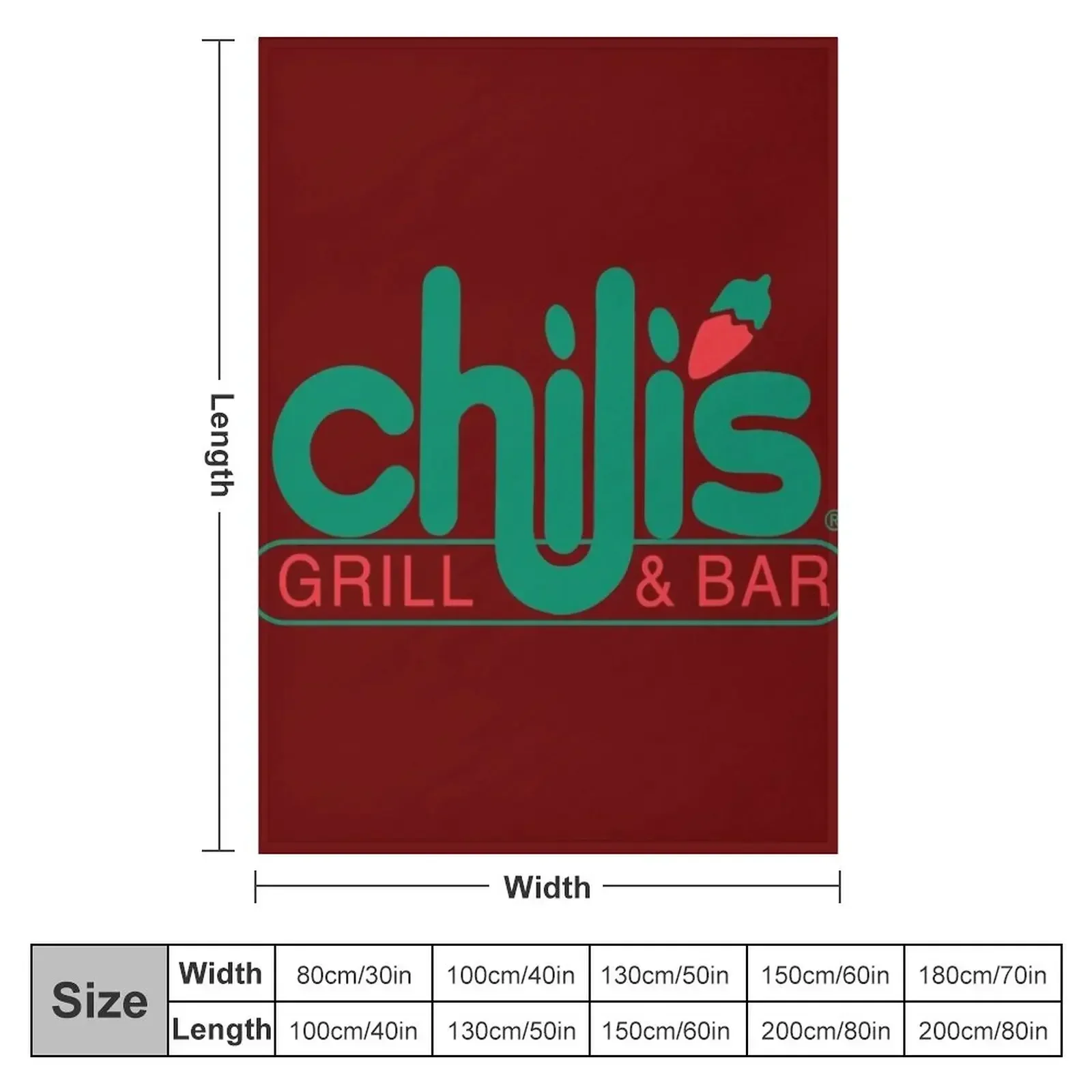 Chili's Grill & Bar Throw Blanket Cute Winter beds Luxury Brand Hairys Blankets