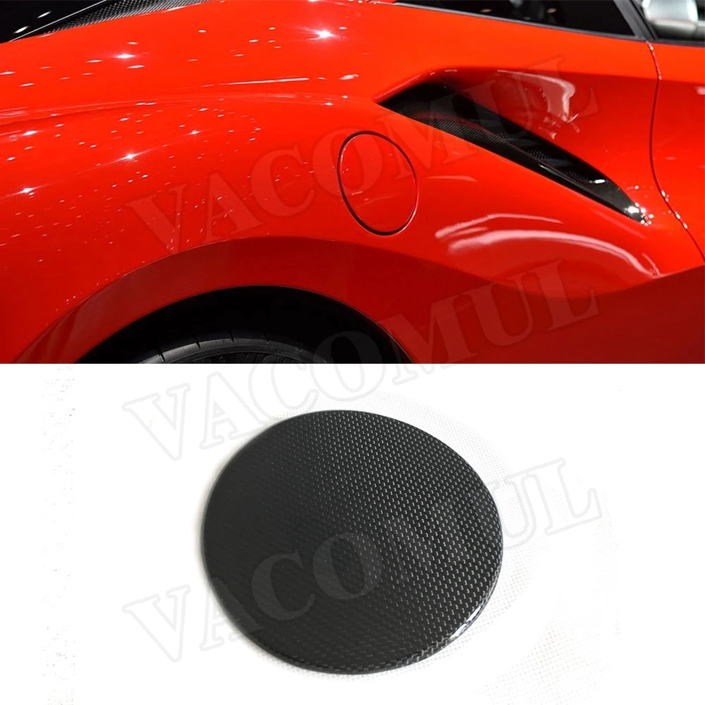 

1PC Dry Carbon Fiber Fuel Cap Cover For Ferrari 488 N Style 2015-2018 Gas Oil Tank Accessories