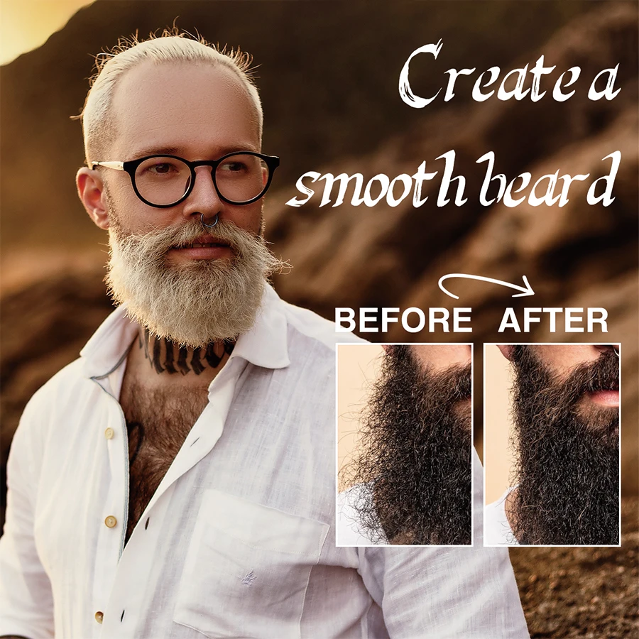 30 جرام بلسم اللحية برائحة غير معطر للرجال منتجات علاج الشارب تليين وتنعيم العناية بشعر الوجه فرشاة اللحى الزبدة