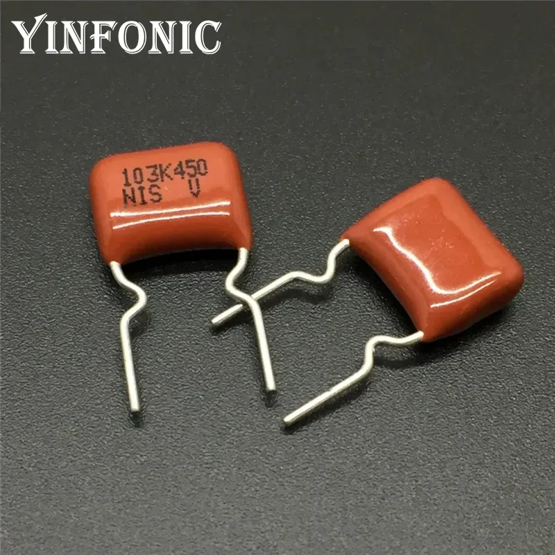 10Pcs/100Pcs Japan NISSEI CBB Capacitor MMCF 450V 103K 10% 0.01uF 10nF Pitch=7.5mm Metallized Polyester Film Capacitor