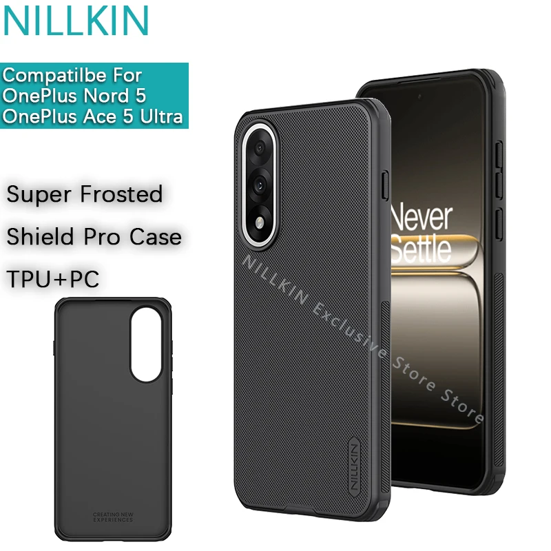 

Чехол Nillkin для OnePlus 13R/Nord 5/OnePlus Ace 5 Ultra/Ace 5 pro Super Frosted Shield Pro, жесткий ударопрочный чехол для телефона