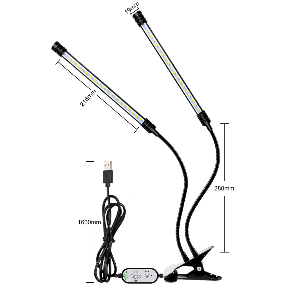 LED تنمو ضوء الطيف الكامل زراعة النباتات الداخلية مصباح مع توقيت 24 ساعة يعتم مقاوم للماء للزهور الزراعة المائية USB 5 فولت #5
