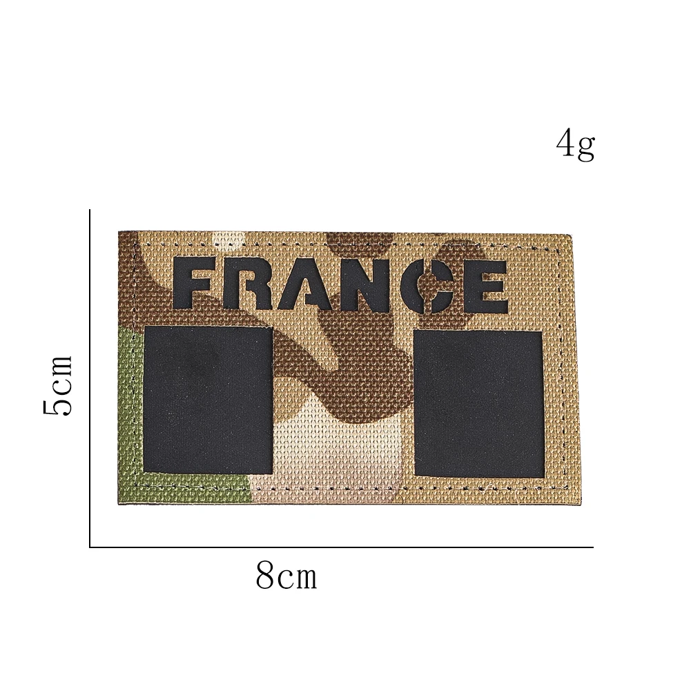 Französischer Tarnmuster-Taktik-Patch, Moral-Abzeichen, im Dunkeln leuchtend, für Militärjacke, Hut, Rucksack, Outdoor-Geschenk für Männer und Freunde – Detail 6