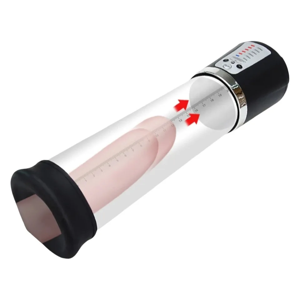 Electric Penis Enlarge Vacuum Pump With 4 Suction Intensities Penis Enlargement Extend Pump Air Pressure Device Sex Toys For Men