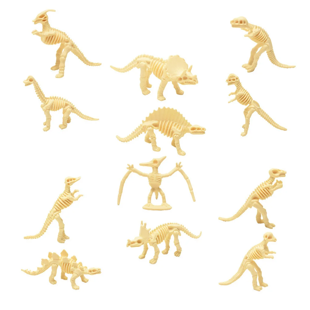 12 Pcs Mini Dinosaur Figure Dinosaurs Toy Kids Skeletons Baby Dig up Bones