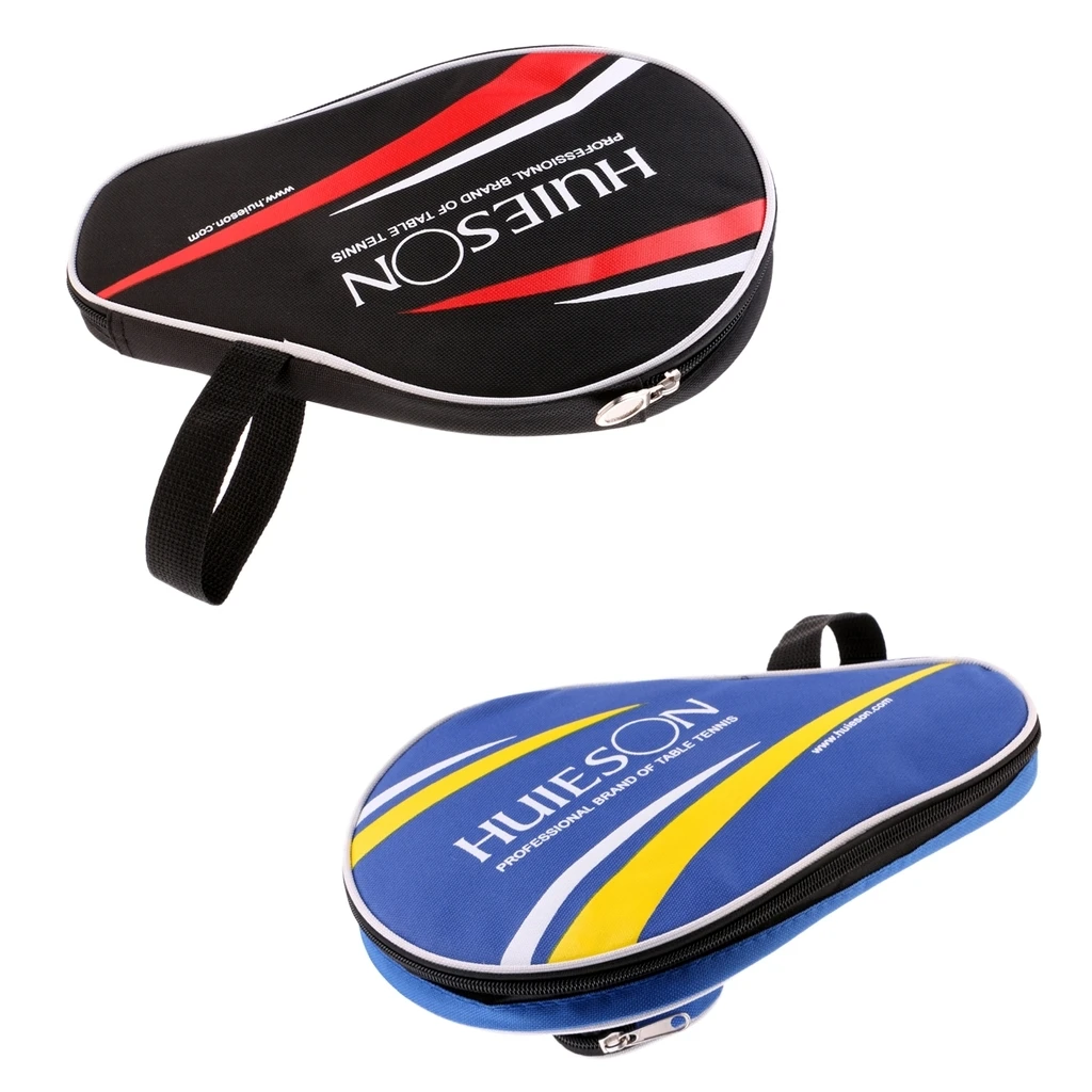 Table Tennis Racket Case Ping Pong Paddle Bag Cover Ball Storage Pouch Blue