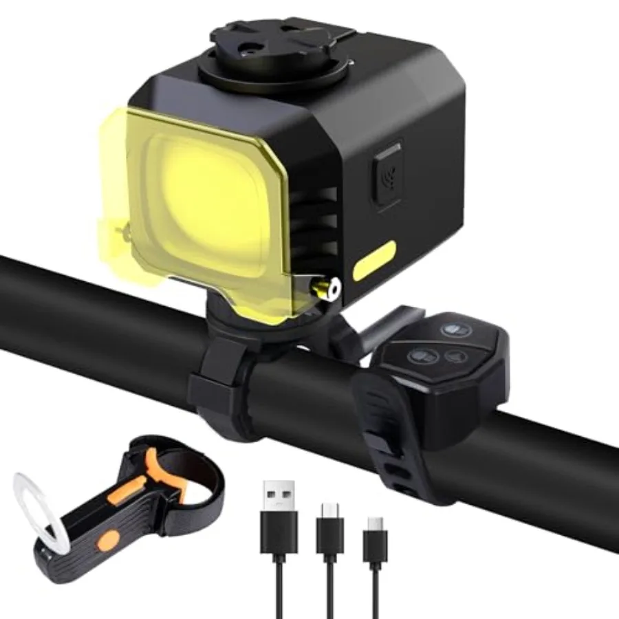 

Ultra-Bright Rechargeable Bike Light IPX5 8 Modes Including Fog Lights Type-C Fast Charging Rear Light with 5 Modes Ideal for N