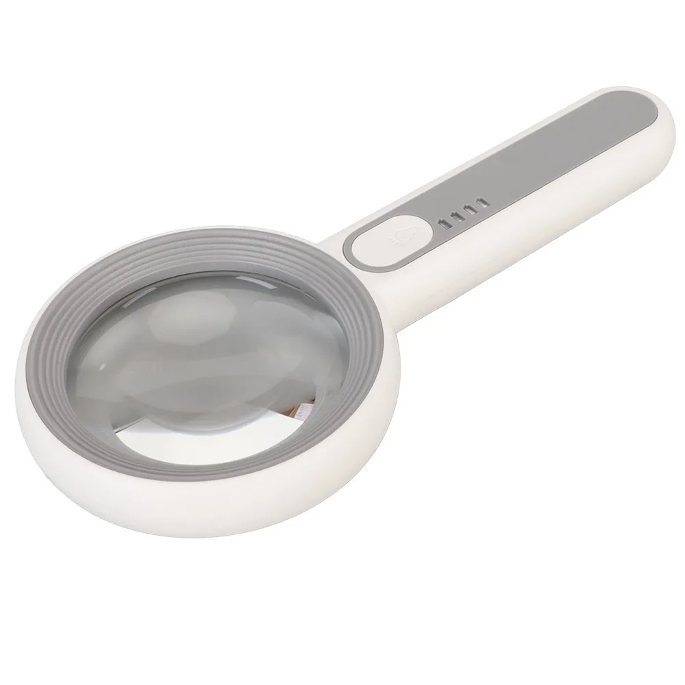 عدسة مكبرة LED احترافية قابلة لإعادة الشحن 16 أضواء LED عدسة مكبرة مضيئة لقراءة الكتب الزجاجية المكبرة