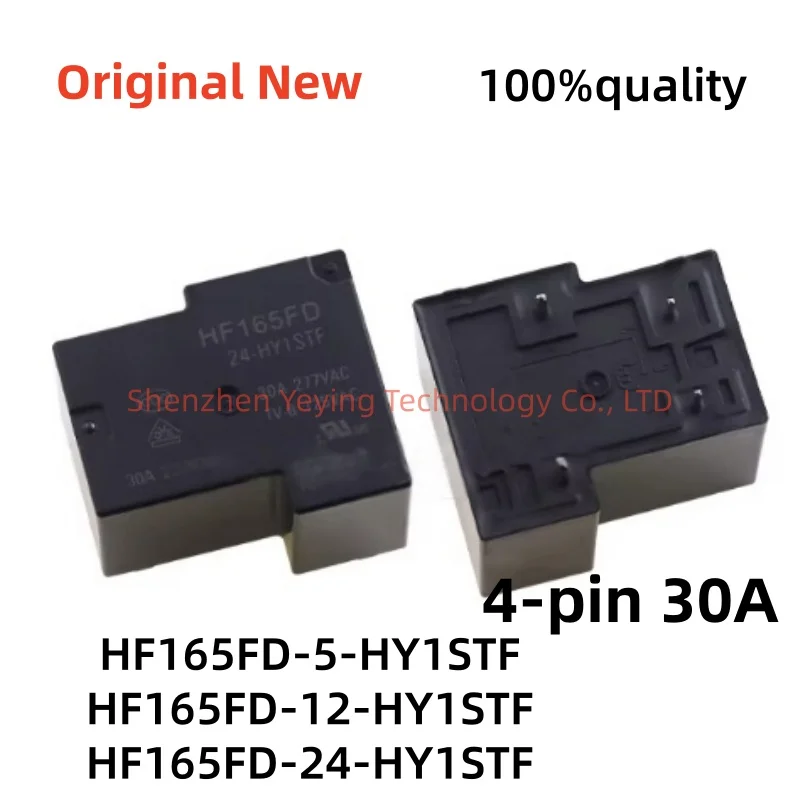 10Pcs/Lot 100% New Hf165Fd-5-Hy1Stf Hf165Fd-12-Hy1Stf Hf165Fd-24-Hy1Stf 4-Pin 30A Sets Are Always Open