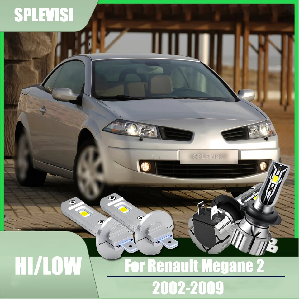 

High Lumens for Bright Lighting H1 H7 LED Headlights High Low Beam For Renault Megane 2 2002 2003 2004 2005 2006 2007 2008 2009