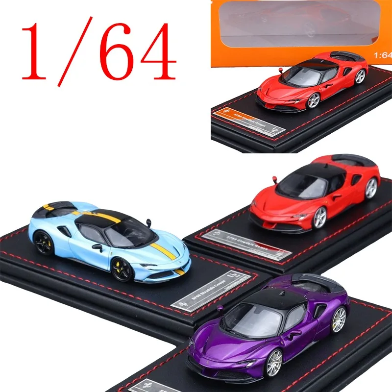 

U2 Литая под давлением модель автомобиля Ferrari из смолы в масштабе 1/64 FerrariPrancingHorse SF90 StradaleCoupe Play с подарочной оригинальной коробкой игрушечного автомобиля
